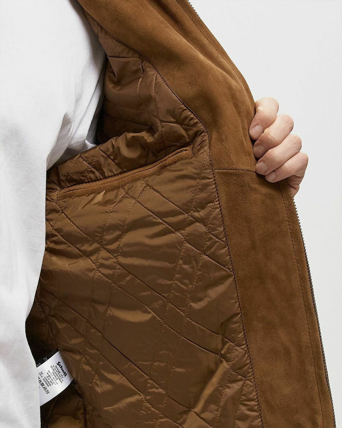 Schott NYC LCWORK25 JACKET Brown Mens Coat Schott