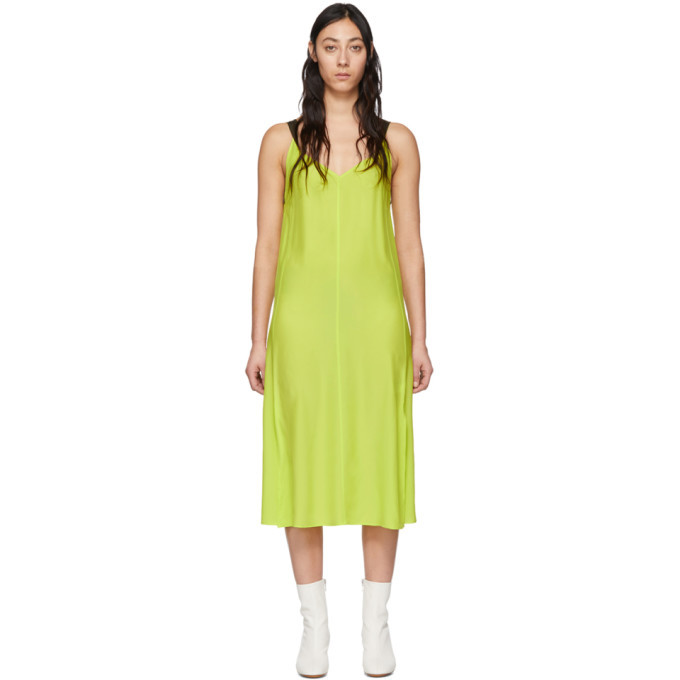 rag and bone Green Silk Colette Slip Dress