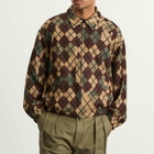 NOMARHYTHM TEXTILE Men's Argyle Zip Jacket in Brown