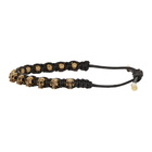 Alexander McQueen Black Skull Friendship Bracelet