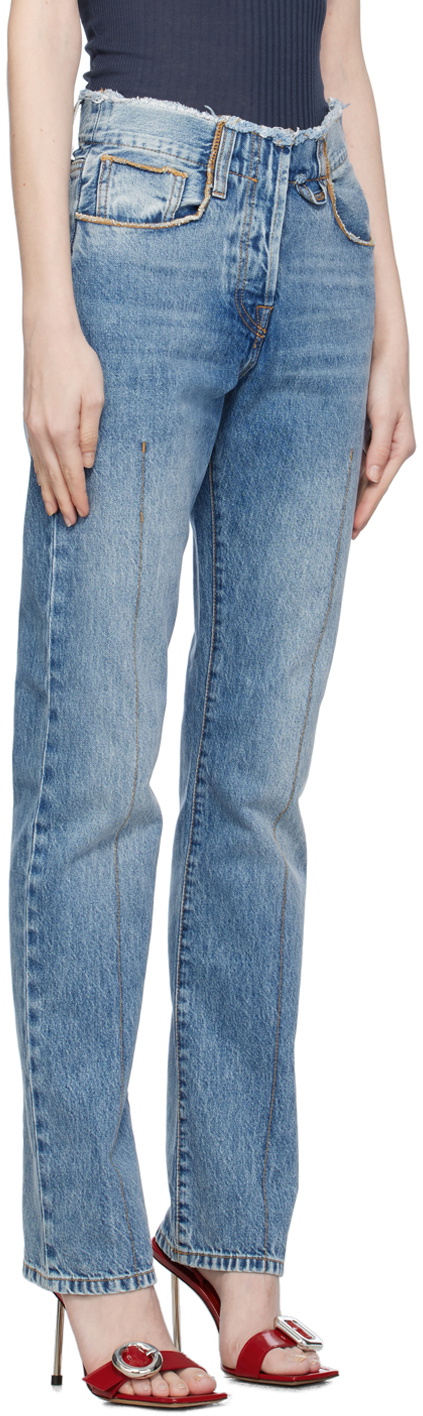 JACQUEMUS LE CHOUCHOU ストレートデニム Jacquemus Blue Le Chouchou 'La Chemise De Nîmes Linon' Jeans Jacquemus