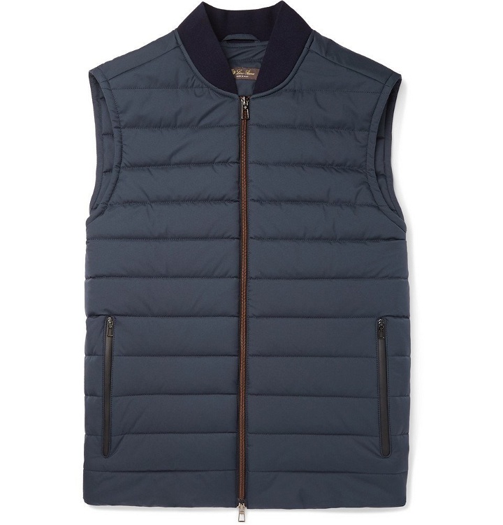 Photo: Loro Piana - Ontario Slim-Fit Green Storm System Quilted Shell Gilet - Men - Navy