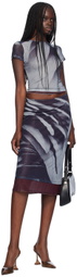 Miaou Gray Maria Midi Skirt