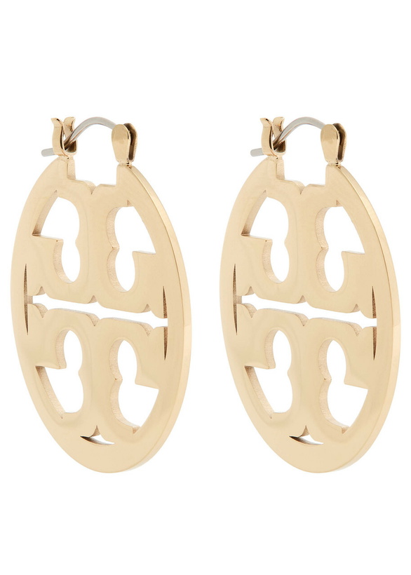 Photo: Tory Burch Miller Small 18kt Gold-plated Hoop Earrings - One Size
