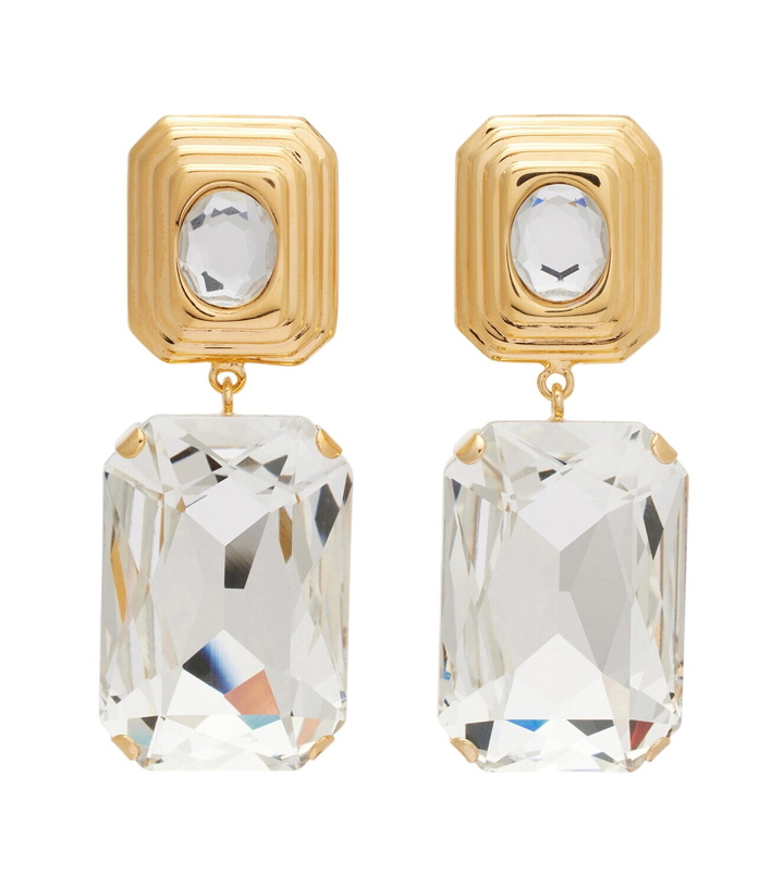 Photo: Alessandra Rich Crystal-embellished clip-on earrings