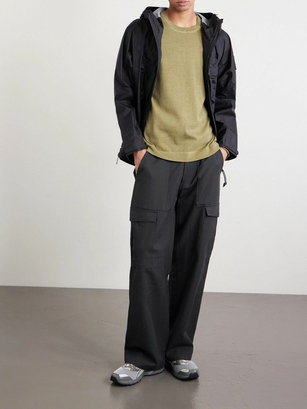 Photo: C.P. Company - Logo-Print Garment-Dyed Cotton Sweater - Green