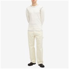 Wood Wood Men's Emil Waffle Long Sleeve T-Shirt in Off-White