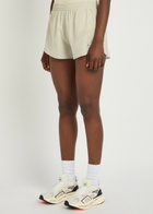 Adidas X Stella Mccartney Logo Shell Running Shorts Beige