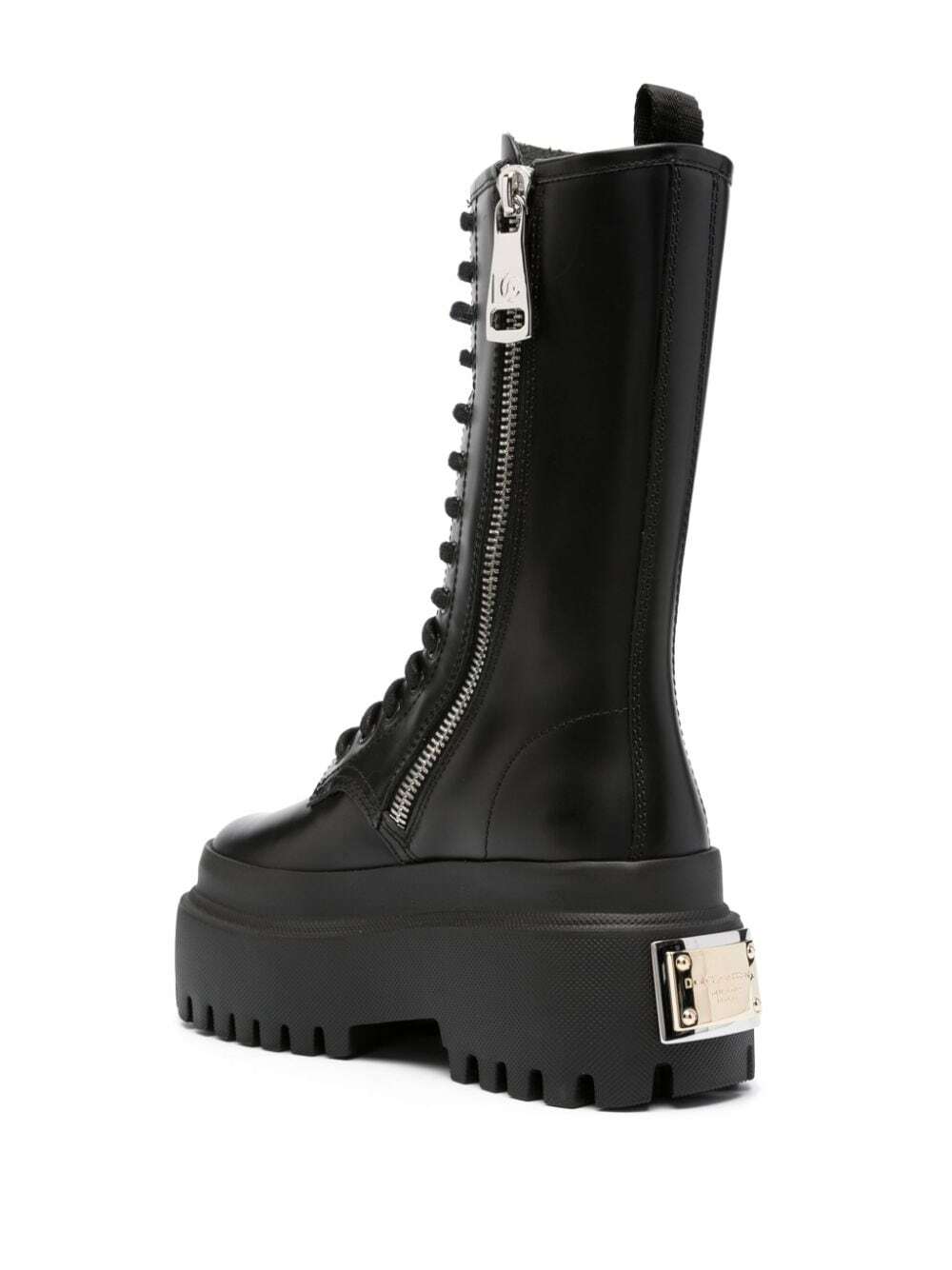 靴 DOLCE&GABBANA leather combat boots DOLCE e GABBANA men shoes Black soft leather Bernini combat