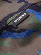 VETEMENTS - Camouflage-Print Denim Shirt - Blue