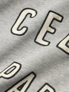 CELINE - Logo-Appliquéd Cotton-Blend Jersey Sweatshirt - Gray
