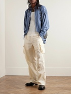Acne Studios - Setiter Logo-Embroidered Pinstriped Woven Shirt - Blue
