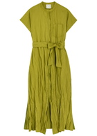 Forte_forte Crinkled Cotton-blend Midi Dress Mid Green