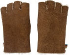 Paul Smith Brown Fingerless Gloves
