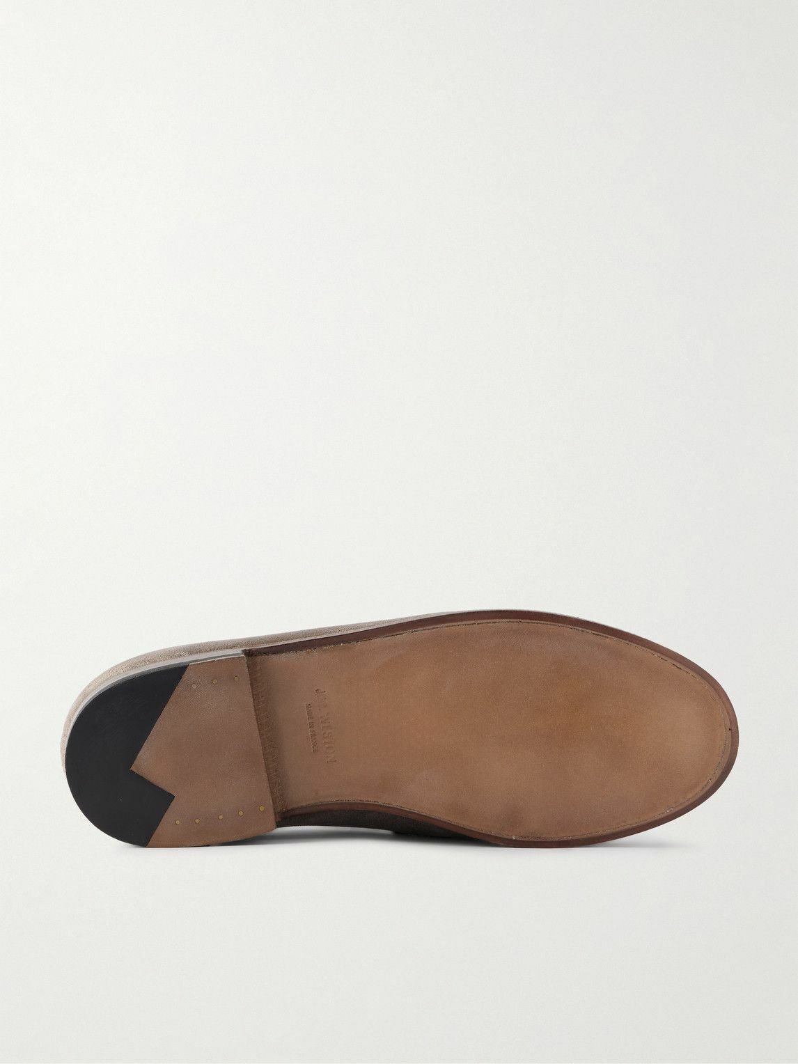 J.M. Weston - 180 Moccasin Suede Penny Loafers - Gray