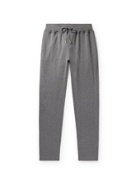 KITON - Tapered Mélange Cotton Sweatpants - Gray