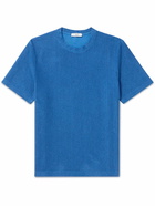 Mr P. - Textured Cotton T-Shirt - Blue