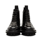 Dsquared2 Black Leather Lace-Up Boots