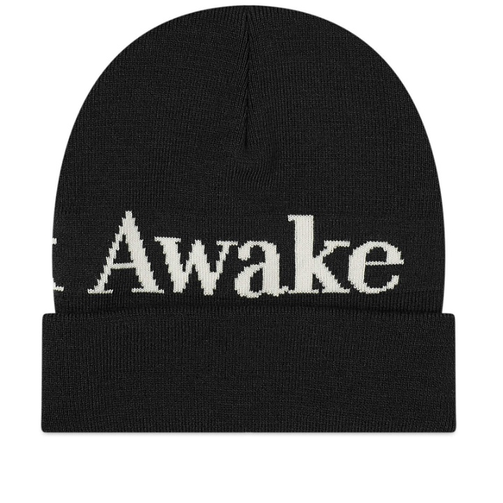 Photo: Awake NY Men's Serif Logo Beanie in Black
