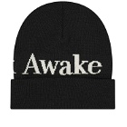 Awake NY Men's Serif Logo Beanie in Black