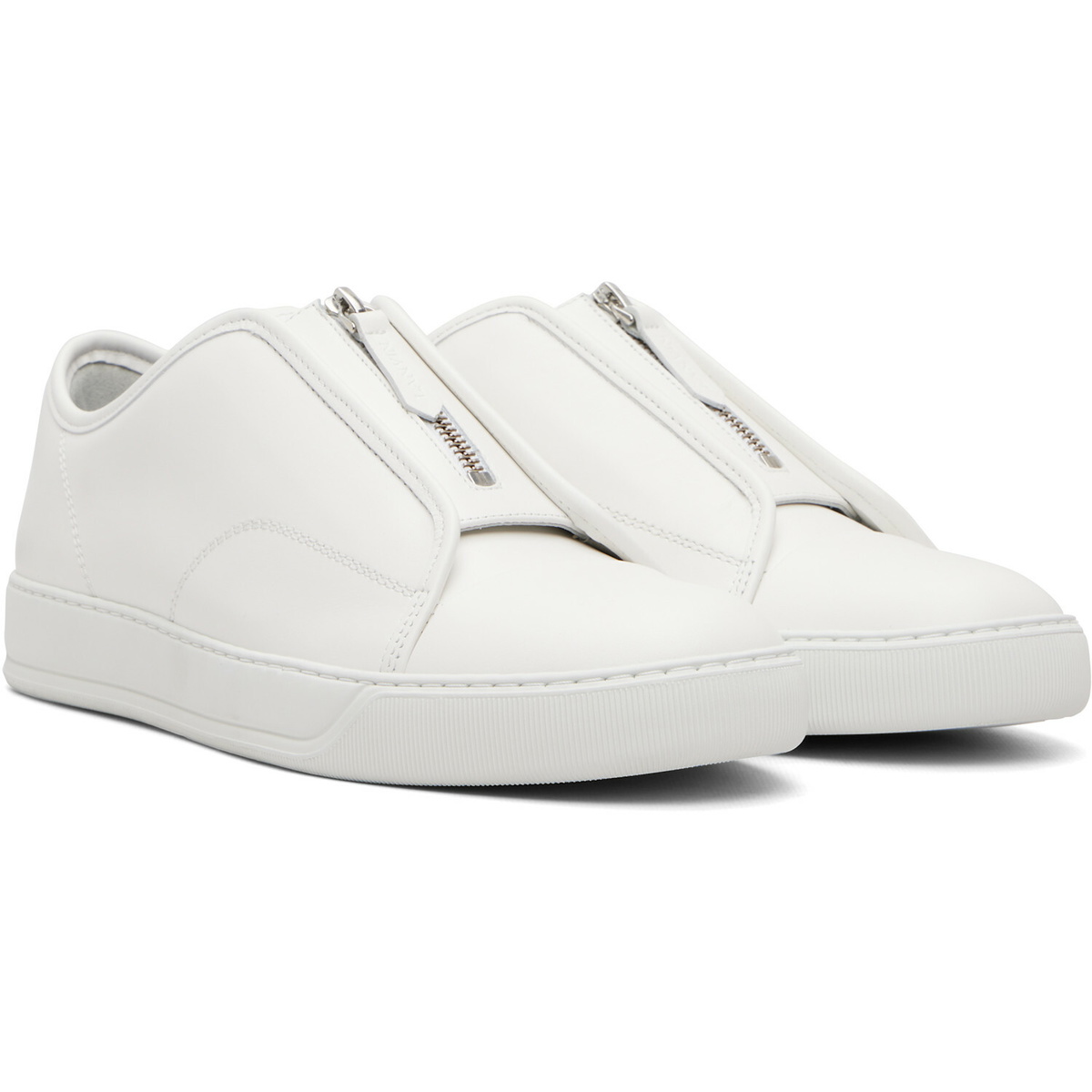 Lanvin White DBB1 Zip Sneakers