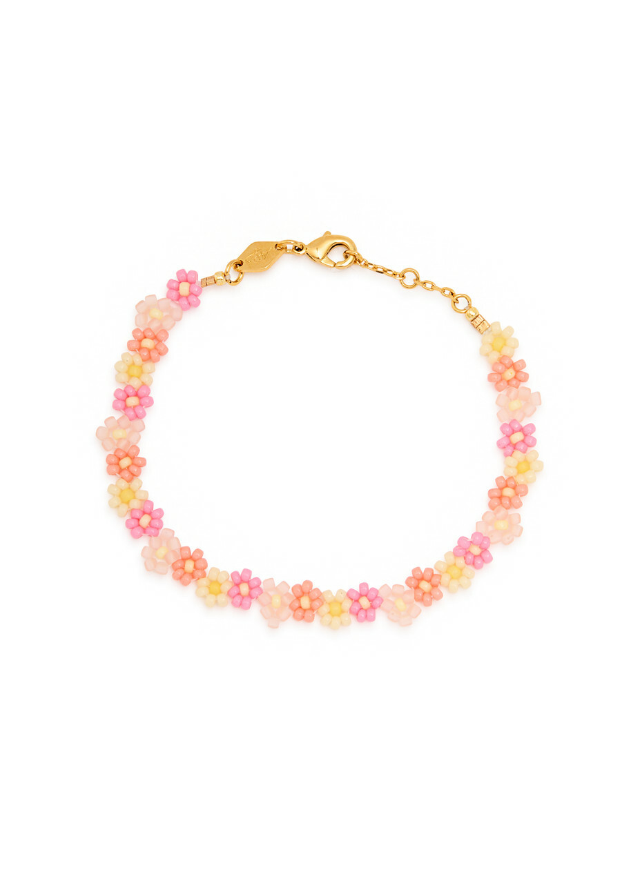 Anni LU Blossom 18kt Gold-plated Beaded Bracelet - Pink - One Size