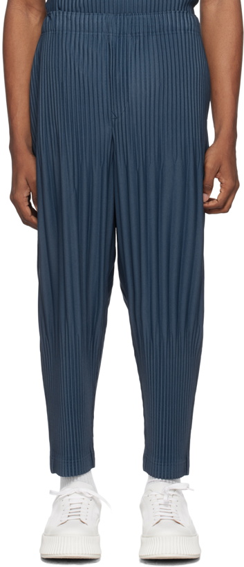 Photo: HOMME PLISSÉ ISSEY MIYAKE Blue Color Pleats Trousers