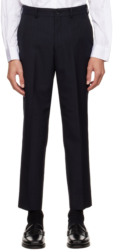 Photo: Comme des Garçons Homme Deux Black Striped Trousers