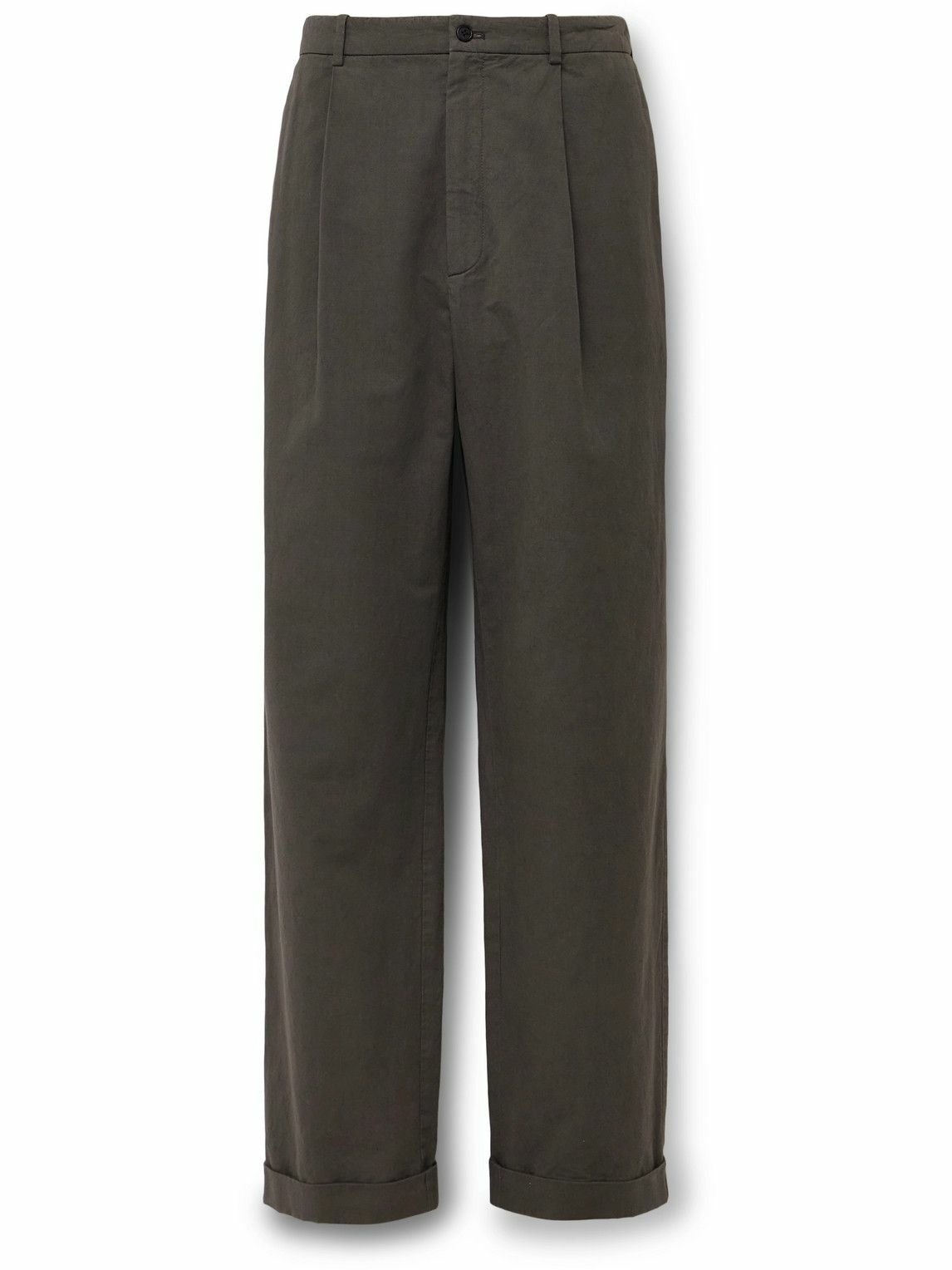 Photo: The Row - Keenan Pleated Virgin Wool Suit Trousers - Gray