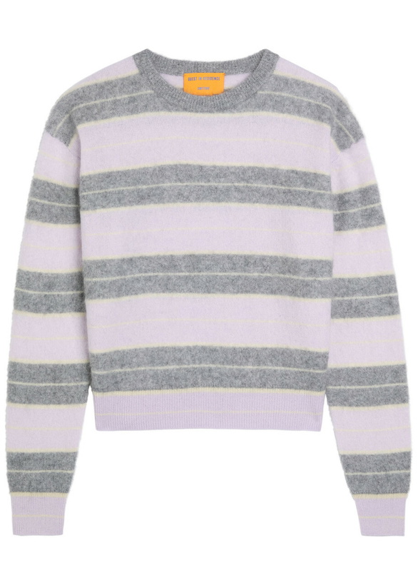 Photo: Guest In Residence Grizzly Striped Cashmere Jumper Purple
