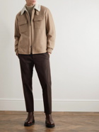 Loro Piana - Suede-Trimmed Shearling-Lined Cashmere-Blend Shirt Jacket - Neutrals