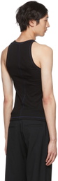 Dion Lee Black Ruched Tank Top