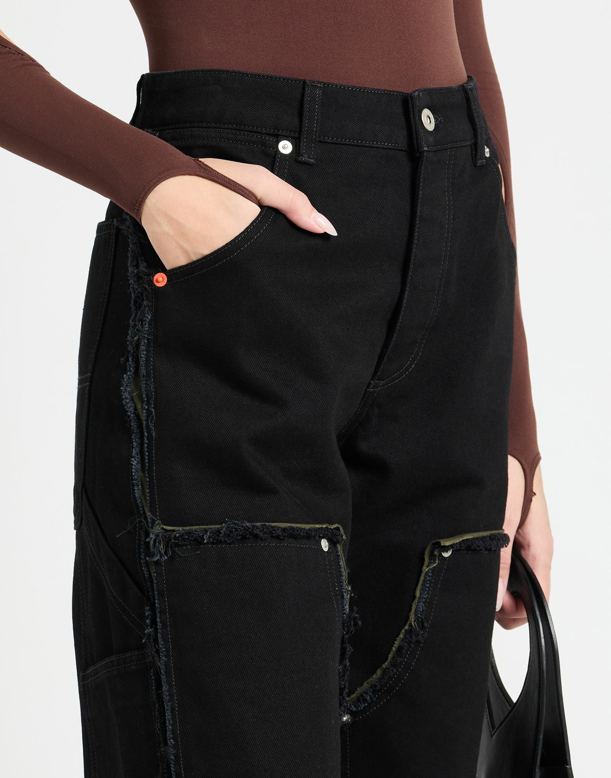 Heron Preston Womens Jeans in Black