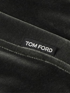 TOM FORD - Cotton-Blend Velour Track Jacket - Green