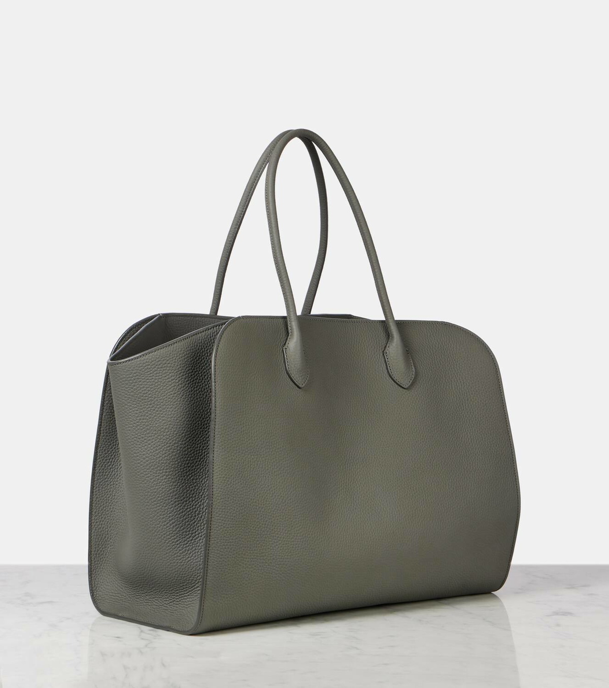 【国内発送】THE ROW トートバッグ Marlo leather tote The Row Marlo Tote Bag Moss Saddle Leather Silver Hardware