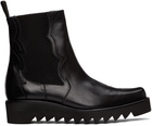 Toga Virilis Black Leather Chelsea Boots