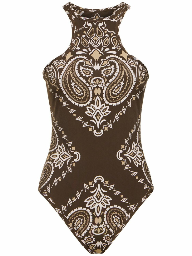 Photo: THE ATTICO Bandana Print Lycra One Piece Swimsuit