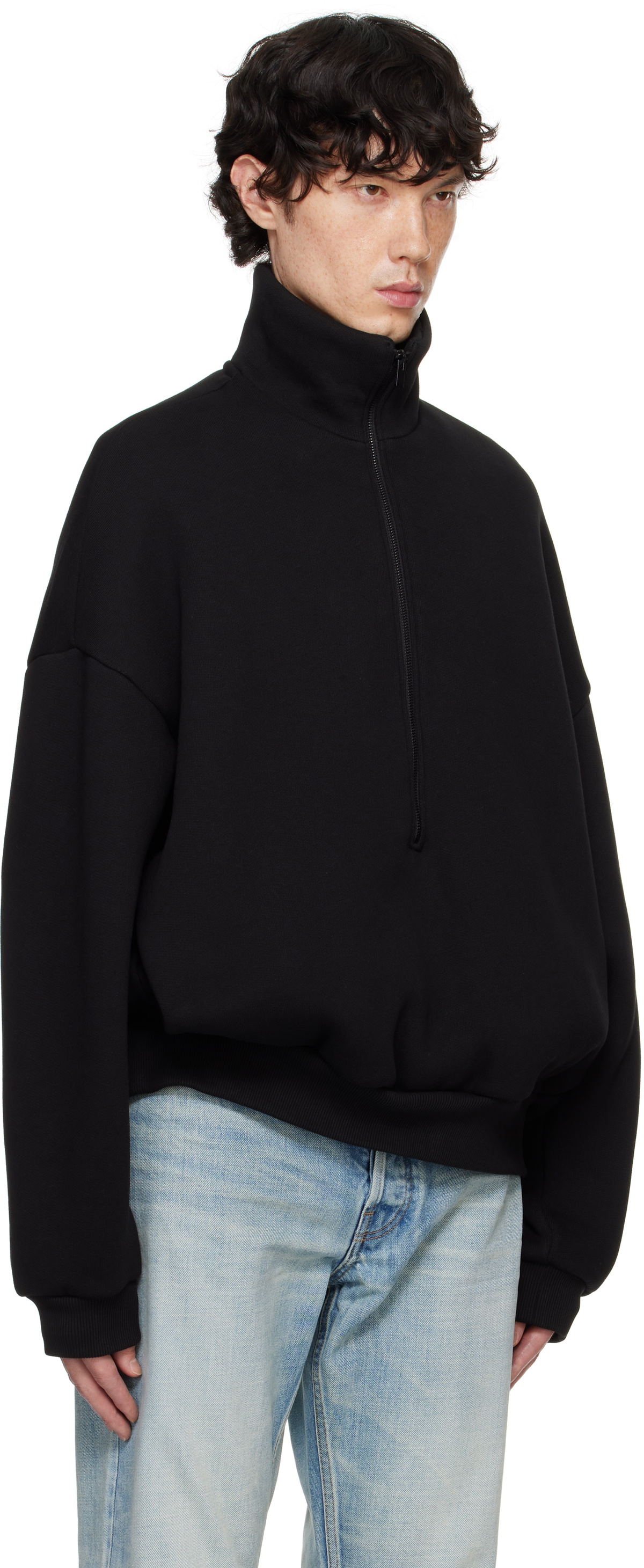Fear of God Black Fleece Half Zip Mockneck Sweatshirt Fear Of God