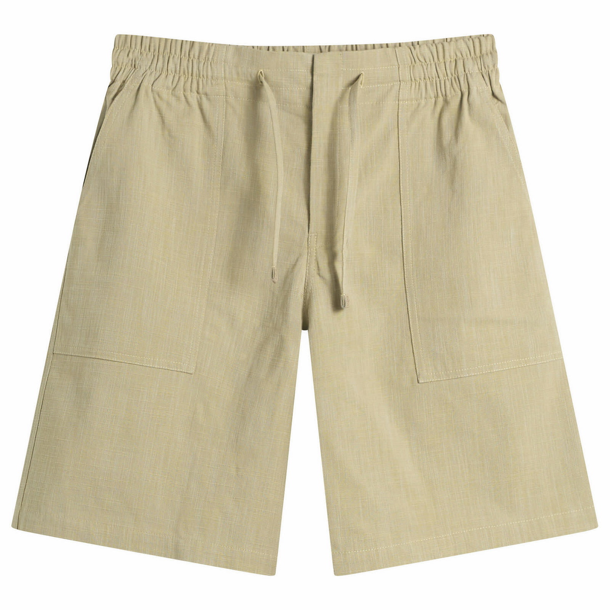 Drôle de Monsieur Men's Cotton Elasticated Waist Shorts in Kaki