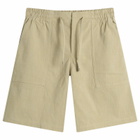 Drôle de Monsieur Men's Cotton Elasticated Waist Shorts in Kaki