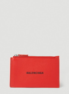 Balenciaga - Logo Print Card Holder in Red