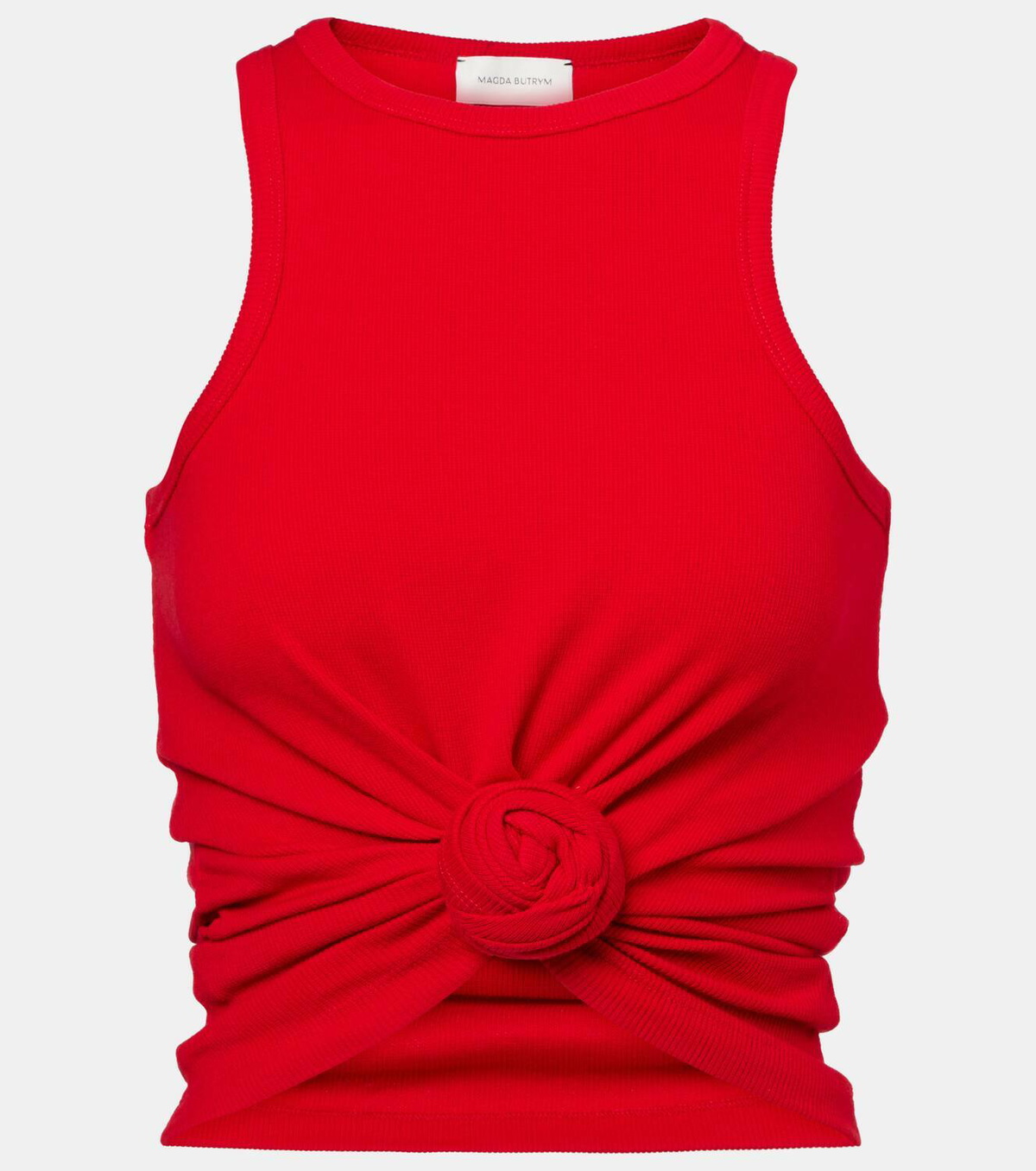 Magda Butrym Gathered cotton-blend tank top