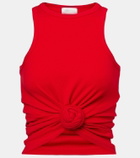 Magda Butrym Gathered cotton-blend tank top
