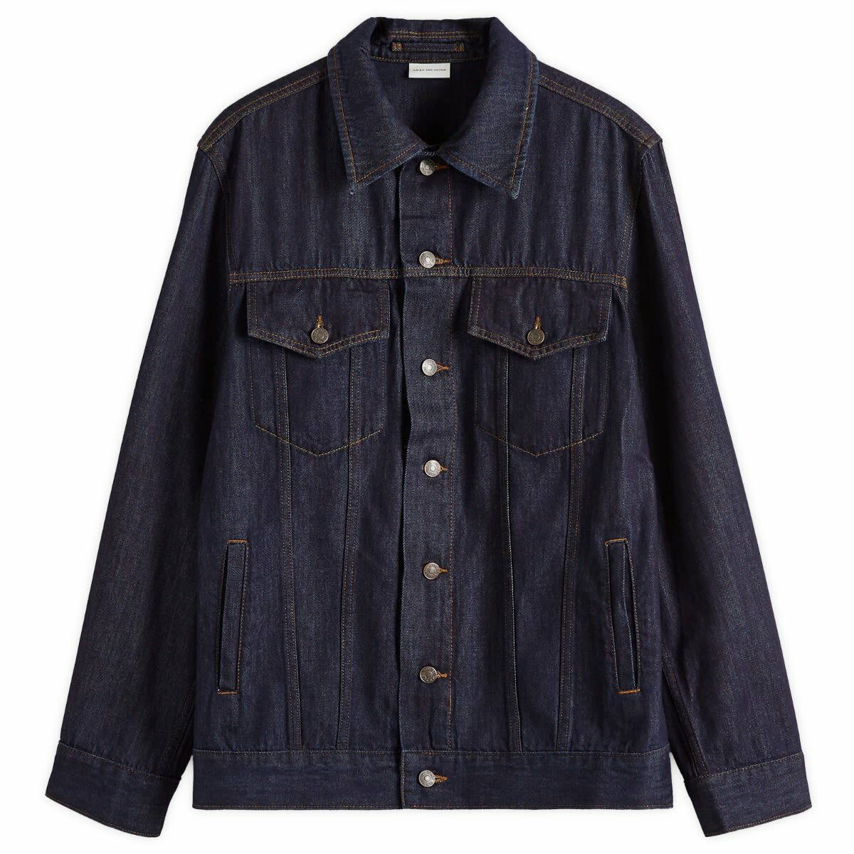 Dries Van Noten Men's Washed Denim Jacket in Blue Dries Van