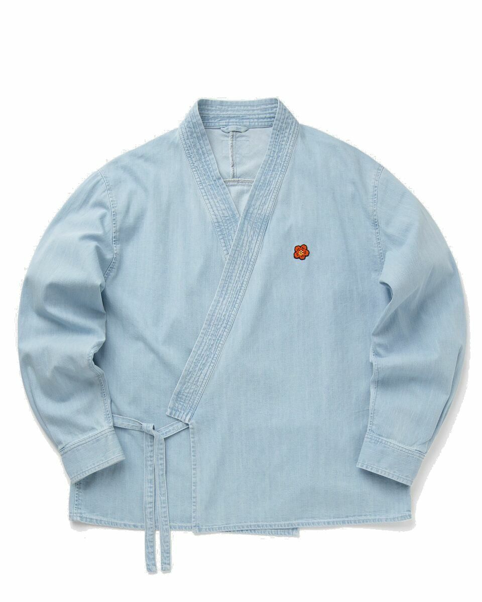 Photo: Kenzo Denim Kimono Jacket Blue - Mens - Denim Jackets