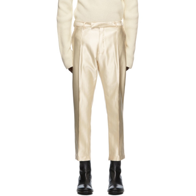 Photo: Ann Demeulemeester SSENSE Exclusive Off-White God of Wild Shiny Trousers