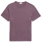 Brioni - Mélange Linen T-Shirt - Purple