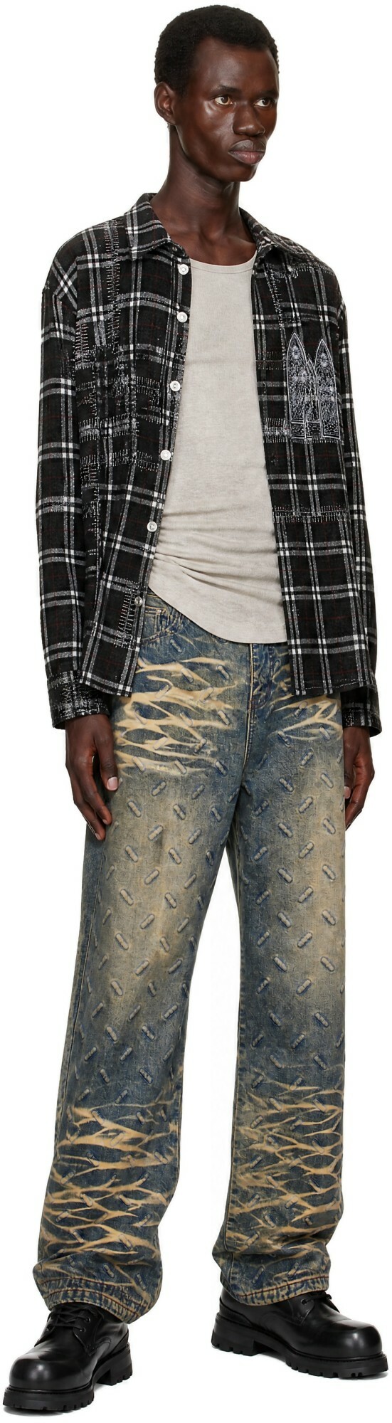Who Decides War Blue Thread Plate Jeans