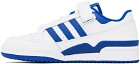 adidas Originals White & Blue Forum Low Sneakers