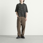 Unlikely Dry Goods Men's Argyle Rayon Shirt in Charcoal